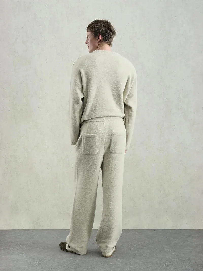 جيستو بنطلون جيوستو محبوك بقصة مريحة وخصر برباط